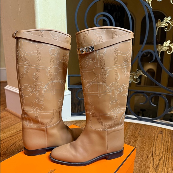 Hermes embroidered riding boots - Picture 8 of 10
